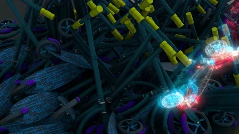 Electric Scooters 4k Stock Footage 201022665