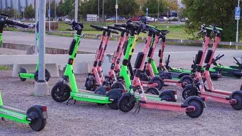 Electric scooters Stock Footage 285425350
