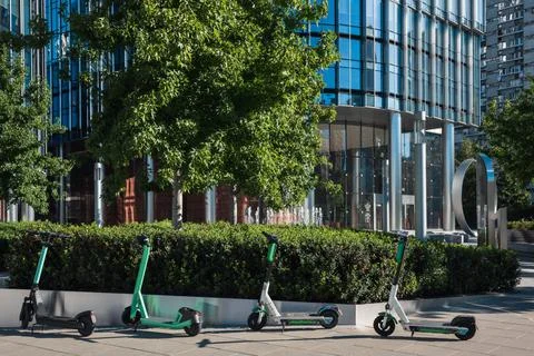 Electric scooters. Stock Photos