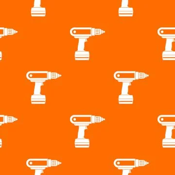 Electric screwdriver drill pattern seamless Stock Illustration