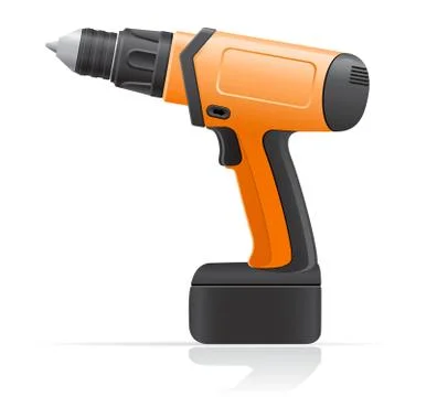 Electric screwdriver illustration Stock Illustration