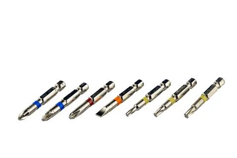 Electric screwdriver with interchangeable tips, flat, Phillips, Pozidriv, T.. Stock Photos