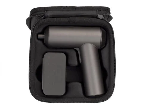 Electric screwdriver in a shockproof case Stock Photos