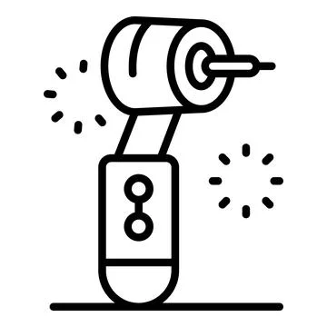 Electric screwdriver standing on a surface with rotating movement effect Stock Illustration