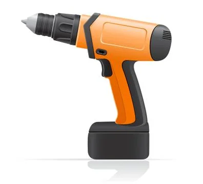 Electric screwdriver vector illustration Stock Illustration
