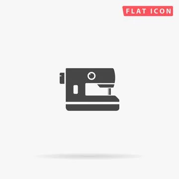 Electric Sewing Machine flat vector icon Stock Illustration