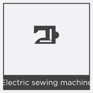 Electric sewing machine icon isolated on white background Stock Illustration