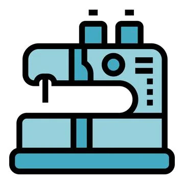 Electric sewing machine icon vector flat Stock Illustration