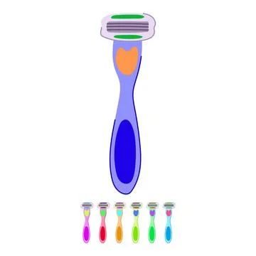 Electric shaver handle vector cartoon graphic Illustration