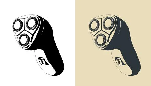 Electric shaver illustrations Illustrazione stock