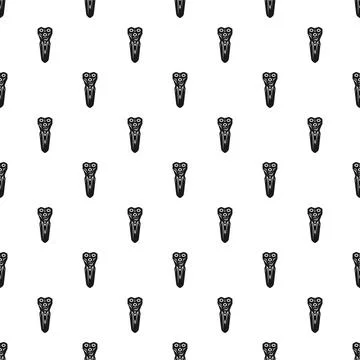 Electric shaver pattern repeating on white background Stock Illustration