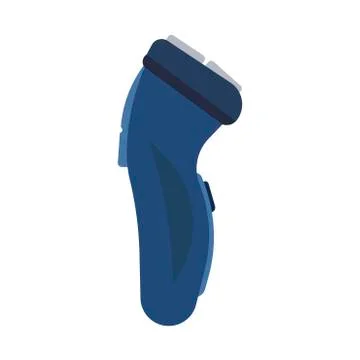 Electric shaving razor sharp equipment flat removal tool. Men body element pe Stock Illustration