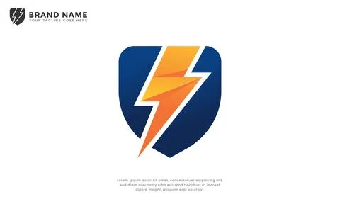 Electric Shield Logo Stock-Illustration