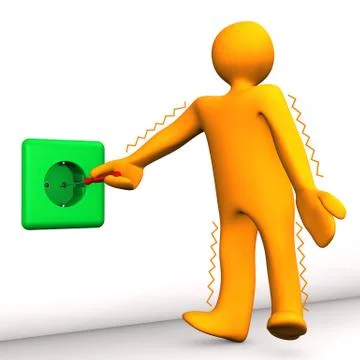 Electric shock Stock Illustration