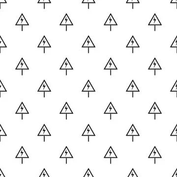 Electric shock sign pattern seamless Illustrazione stock