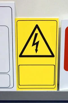Electric shock sign Stock Photos