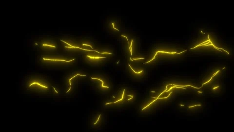 Electric shock transition animation on a black background. Stock video for scene Stock-Footage 334664247
