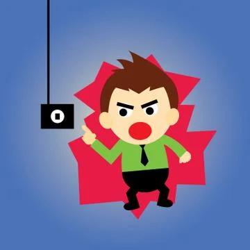 Electric shock vector cartoon Stock Illustration