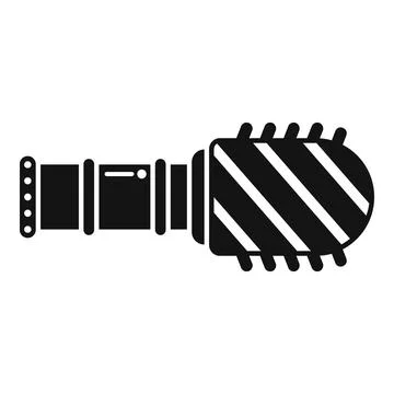 Electric shocker weapon icon representing law enforcement security Stock Illustration