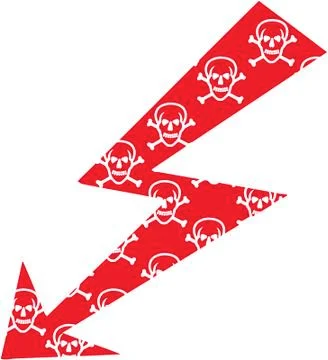 Electric skull arrow Stock Illustration