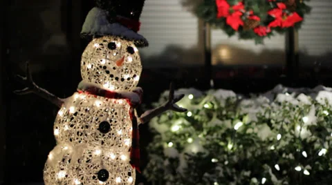Electric Snowman Tilt Stock Footage 35825532