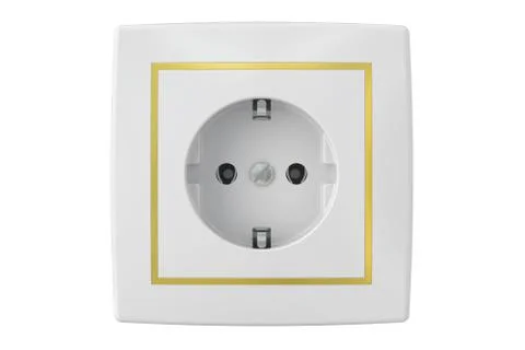 Electric socket, 3D rendering Illustrazione stock