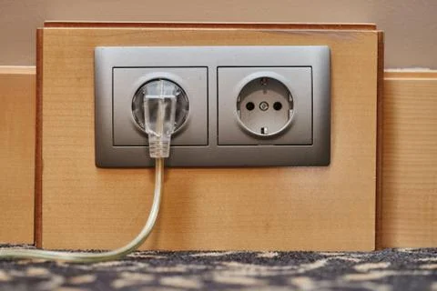 Electric Socket Closeup Stock Photos