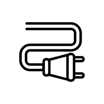 Electric socket connector icon vector. Isolated contour symbol illustration Illustrazione stock