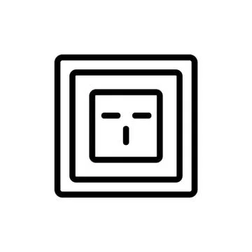 Electric socket connector icon vector. Isolated contour symbol illustration イラスト素材