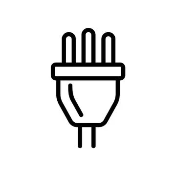 Electric socket connector icon vector. Isolated contour symbol illustration 스톡 일러스트