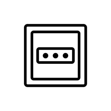 Electric socket connector icon vector. Isolated contour symbol illustration Illustrazione stock