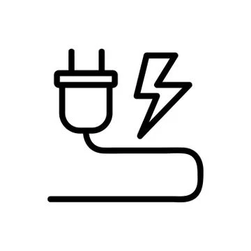 Electric socket connector icon vector. Isolated contour symbol illustration 스톡 일러스트