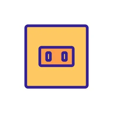 Electric socket connector icon vector. Isolated contour symbol illustration イラスト素材