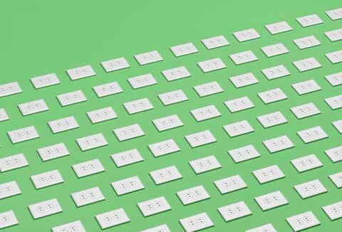 Electric Socket on green background Stock Illustration