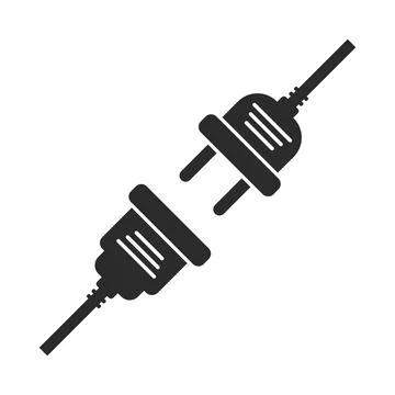 Electric socket icon in flat style. Connection and disconnection vector ill.. 库存插图