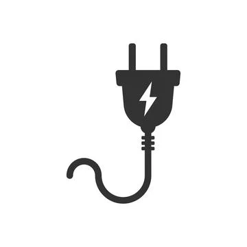 Electric socket icon in flat style. Connection and disconnection vector ill.. Stock Illustration