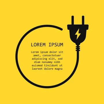 Electric socket icon in flat style. Connection and disconnection vector ill.. Stock Illustration