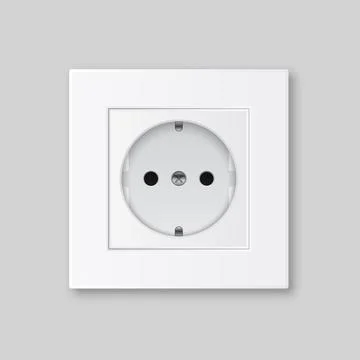 Electric socket icon in flat style. Connection and disconnection vector ill.. Stock Illustration