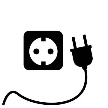 Electric socket icon logo vector design element Stock Illustration