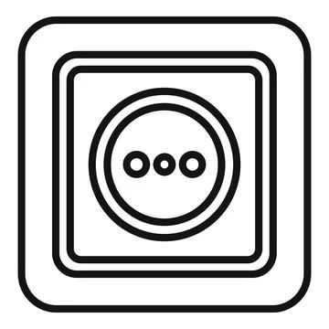 Electric socket icon outline vector. Smart consumption Stock Illustration