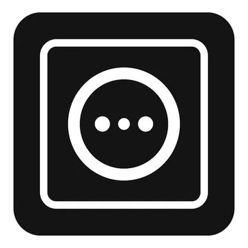 Electric socket icon simple vector. Smart consumption Stock Illustration