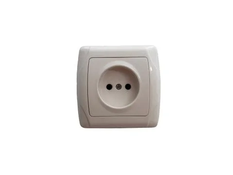 Electric socket isolated on a white background Stock Photos