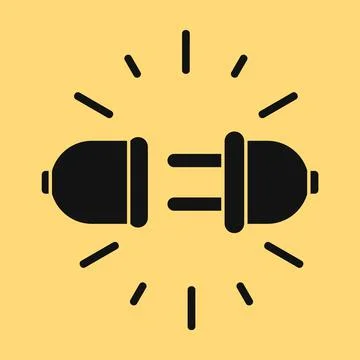 Electric socket with plug. Connect disconnect symbol. Vector illustration. Stock Illustration