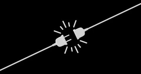 Electric socket with a plug. Connection and disconnection concept. 404 erro.. Stock Illustration