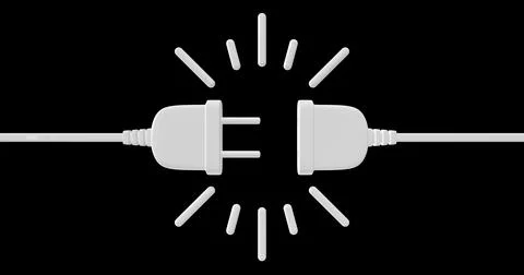 Electric socket with a plug. Connection and disconnection concept. 404 erro.. Stock Illustration