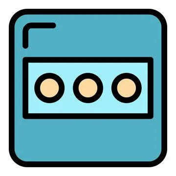 Electric socket plug icon color outline vector 스톡 일러스트