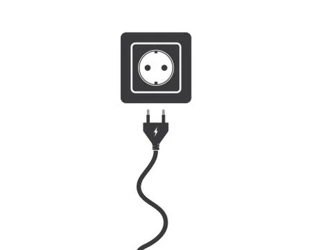 Electric socket plug vector illustration 스톡 일러스트