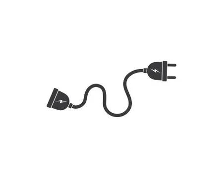 Electric socket plug vector,illustration Illustrazione stock
