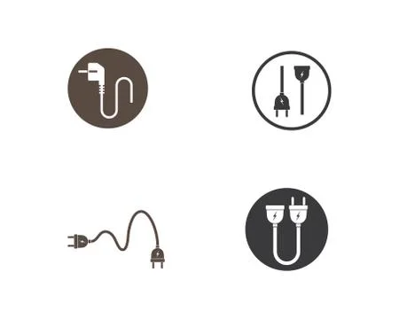 Electric socket plug vector,illustration Illustrazione stock