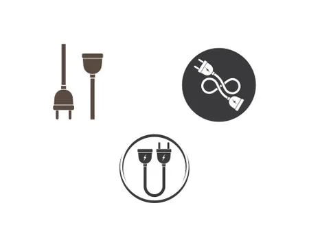 Electric socket plug vector,illustration Illustrazione stock